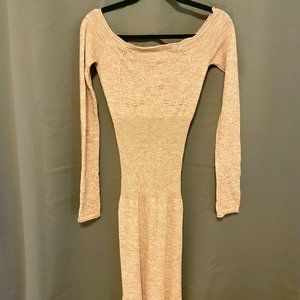 NEW Jacquemus Style 50% Mohair and Wool Dress Open-Shoulder Slim Dress